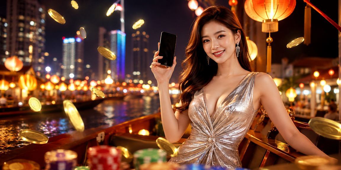 Người dùng tại Đà Nẵng trải nghiệm casino trực tuyến trên điện thoại trong không khí lễ hội đèn lồng