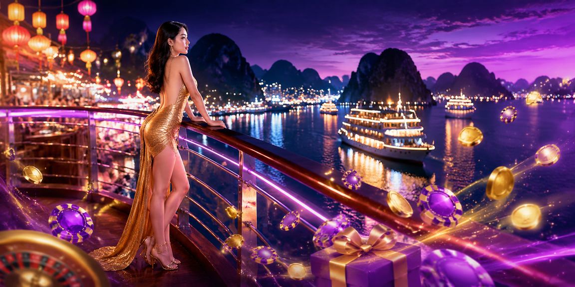 Người dùng đặt cược thể thao tại chợ đêm vịnh Hạ Long trên điện thoại
