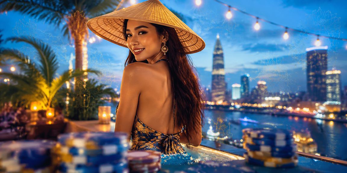 Người chơi tại TP.HCM thưởng thức casino trực tuyến trong không khí văn hóa truyền thống nón lá